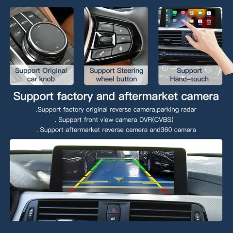 1920*720 Беспроводной мультимедийный дисплей CarPlay Android Auto с сенсорным экраном для BMW 1 2 3 4 серии F20 F21 F22 F30 F31 F32 F33