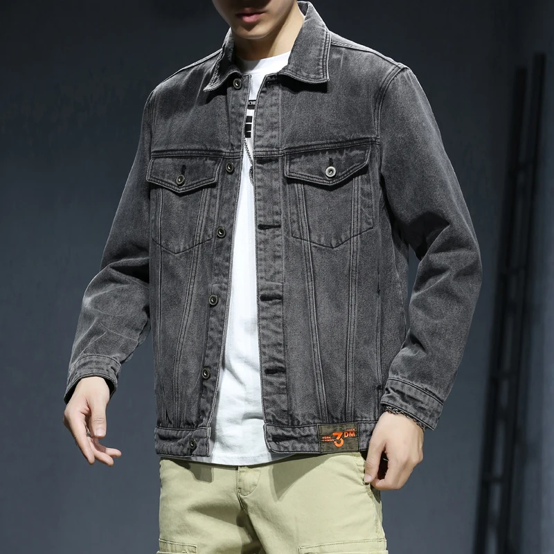 Модная мужская джинсовая куртка весна-осень 2022 Повседневная винтажная потертая