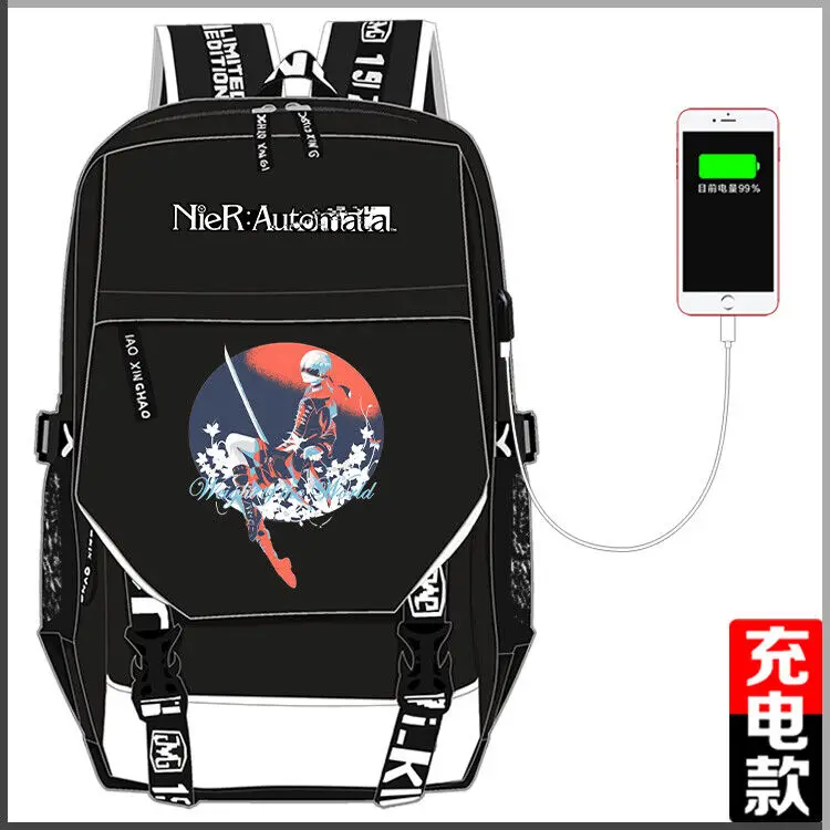 

Дорожный рюкзак с аниме Nier automata 2B для мужчин и женщин, школьная сумка для ноутбука, Ранец #9
