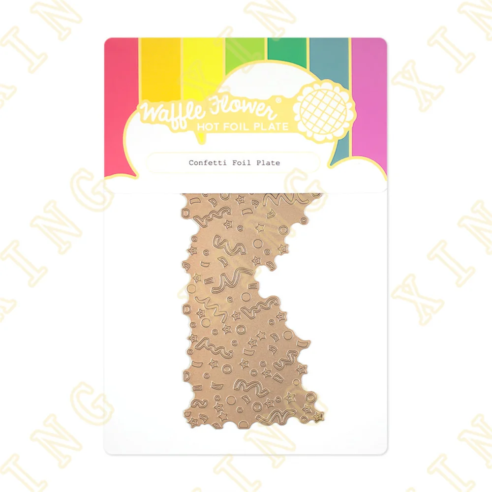 

New Arrival Confetti Foil Plate Solid Hot Foil Scrapbook Diary Decoration Stencil Embossing Template Diy Greeting Card Handmade