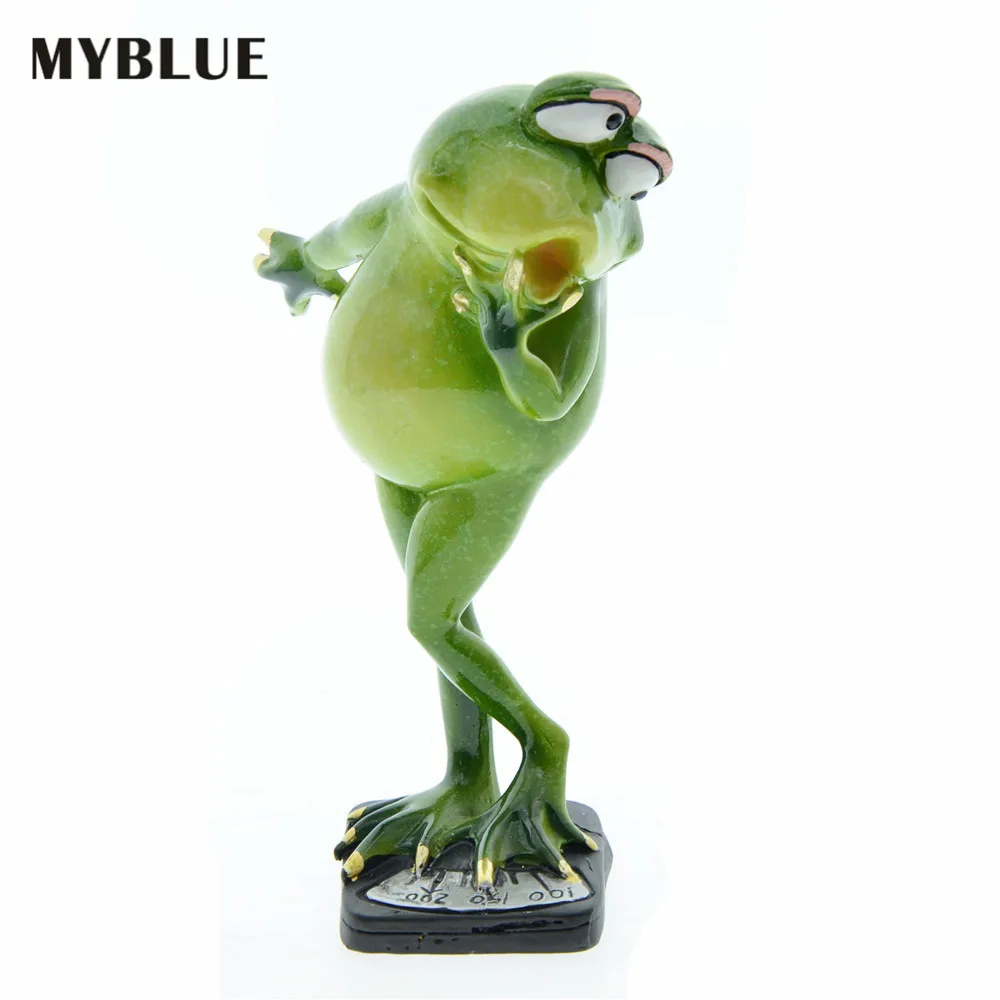 

Home Decor Frog MYBLUE Artificial Resin Frog Weight Scale Home Gym Decorative Crafts Ornaments