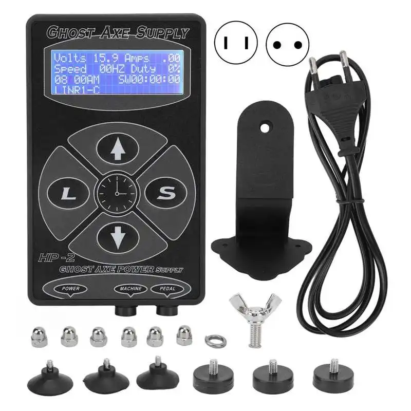 

Tattoo Power Supply LCD Screen 2 Pedal Modes Timing Good Suction Tattoo Machine Power Supply 100‑240V Tattoo Machine