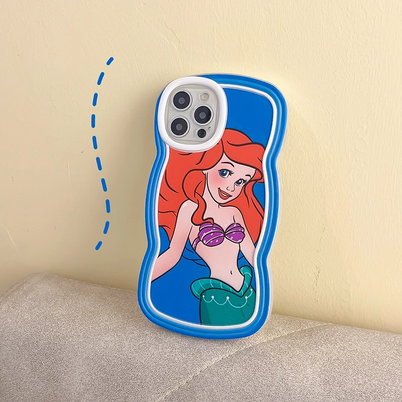 

Disney Mermaid Princess Phone Case for iPhone 12 13 pro XS MAX X XR Cover