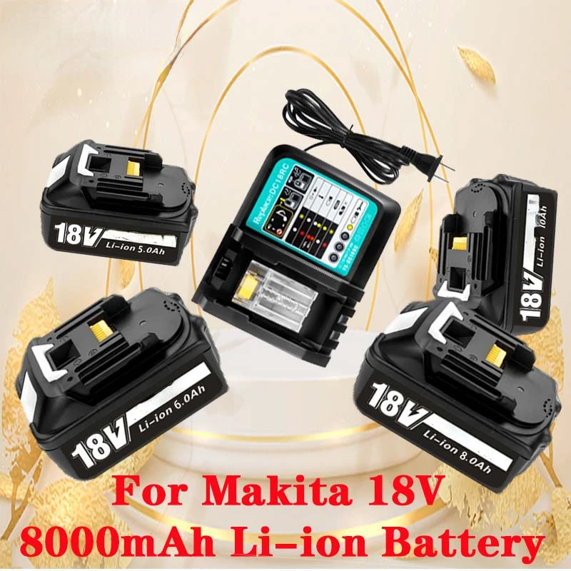 

Latest Upgraded BL1860 Rechargeable Lithium Ion Battery 18 V 6Ah For Makita 18V Batteries BL1840 BL1850 BL1830 BL1860B LXT400