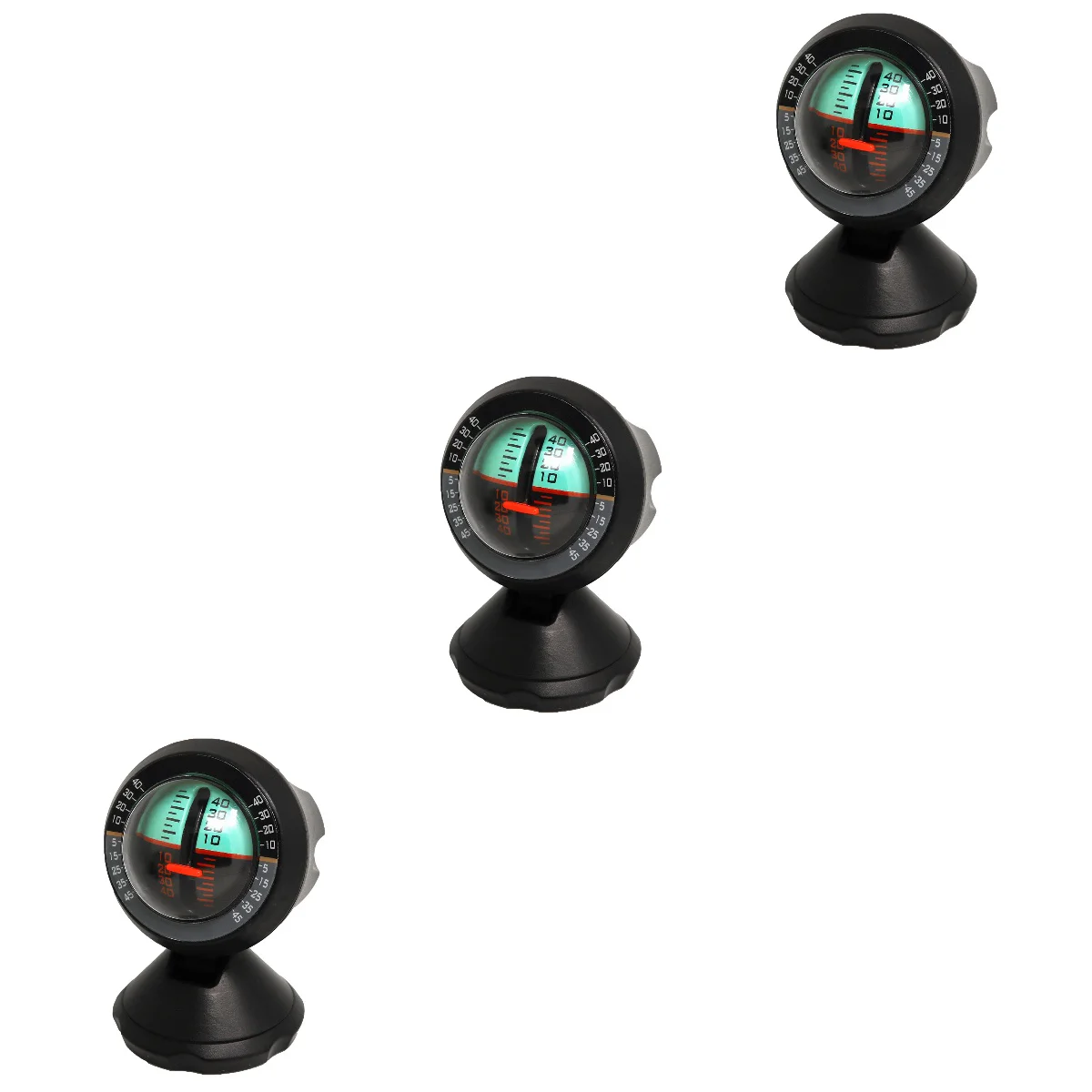 

3pcs Car Tilt Gauge Indicator Gradient Angle Slope Level Meter Inclinometer Vehicle Level Measure Tool