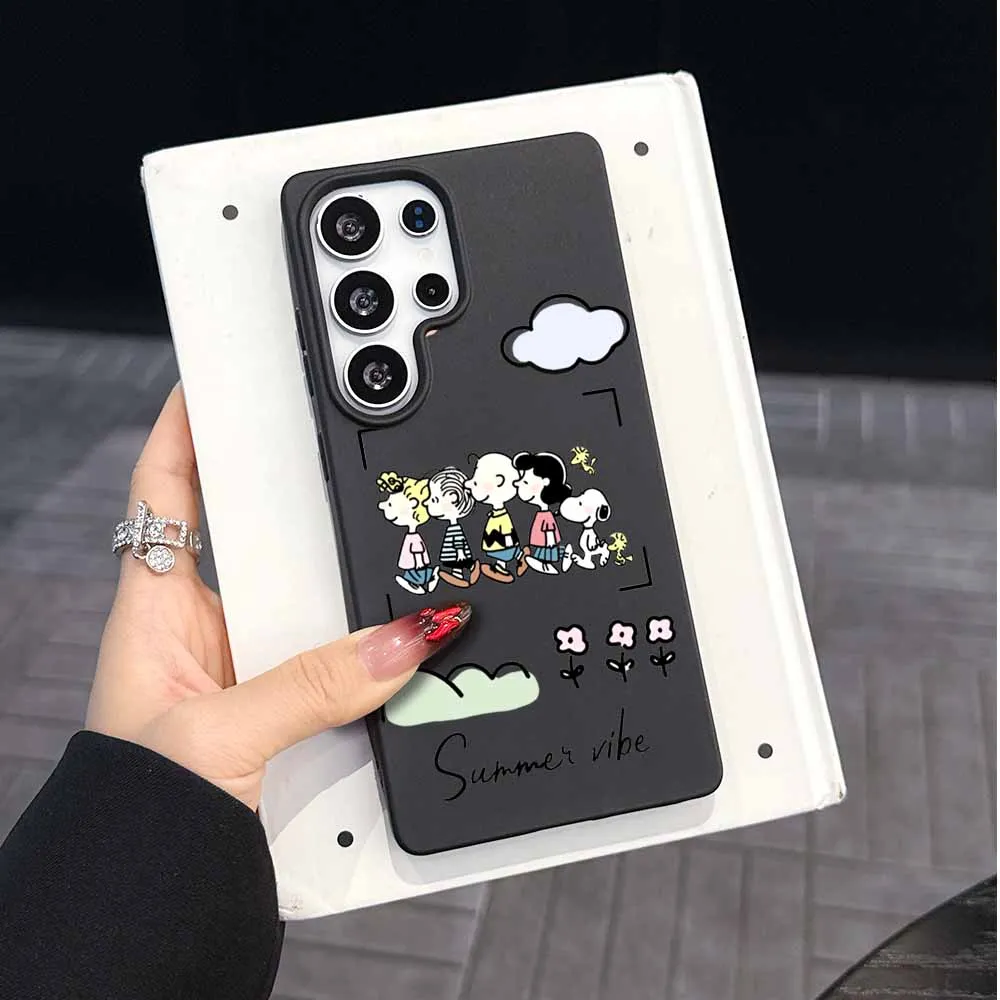 Фото Милый чехол с рисунком S-noopy для Samsung A73 A56 A55 A54 A53 A52 A51 A36 A34 A33 A32 A31 A25 A24 A23 A16 A15 A14 №4