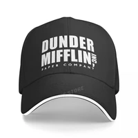 the office tv show dunder mifflin baseball caps cool adjustable outdoor hats dad cap