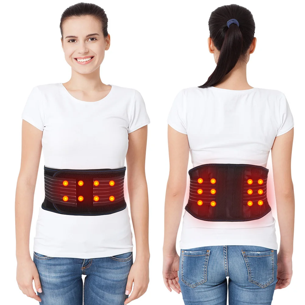 

Heating Massage Belt Decompression 20 Magnets Heating Waist Protection Spine Protect Breathable for Home Outdoor Gym Sports