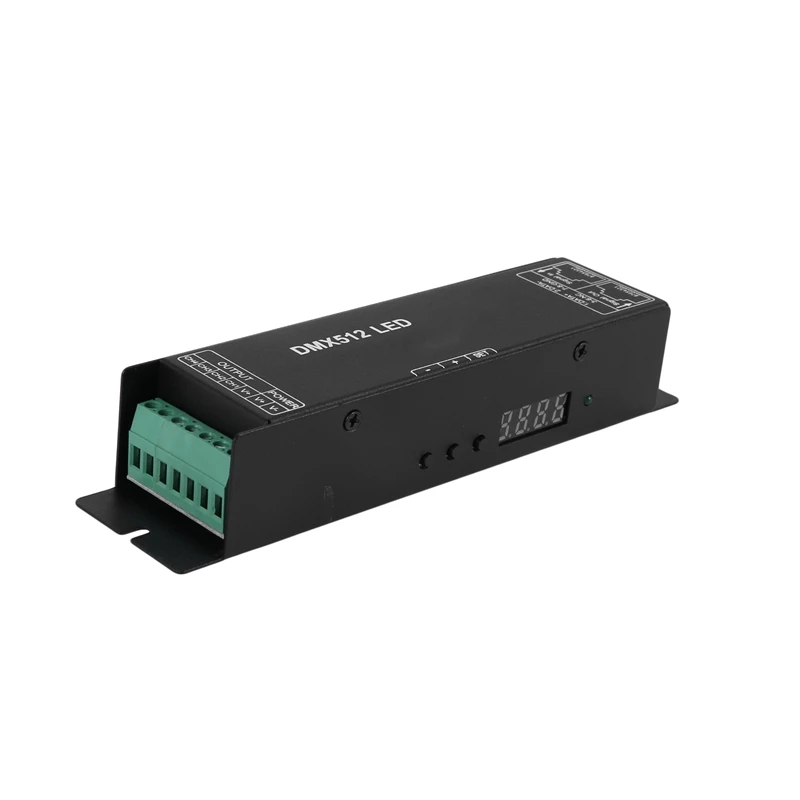 

3X Dmx 512 Digital Display Decoder,Dimming Driver Dmx512 Controller For LED Tape Strip Light Dc12-24V 20A (4 Channel)