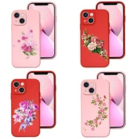 flower rose phone case red pink for apple iphone 12 pro 13 11 pro max mini xs x xr 7 8 6 6s plus se 2020 shockproof cover