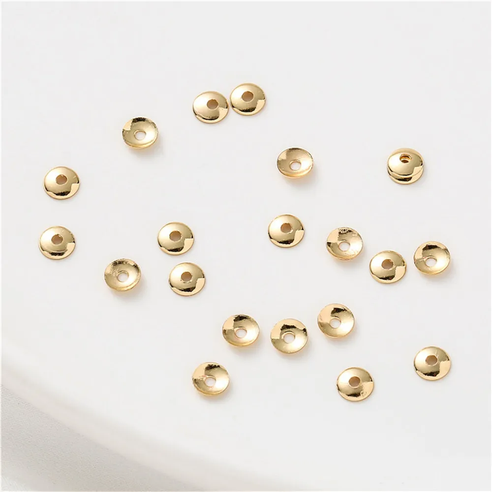 

14K gold clad glossy flower bracket diy accessories handmade bracelet necklace making jewelry accessories loose bead material