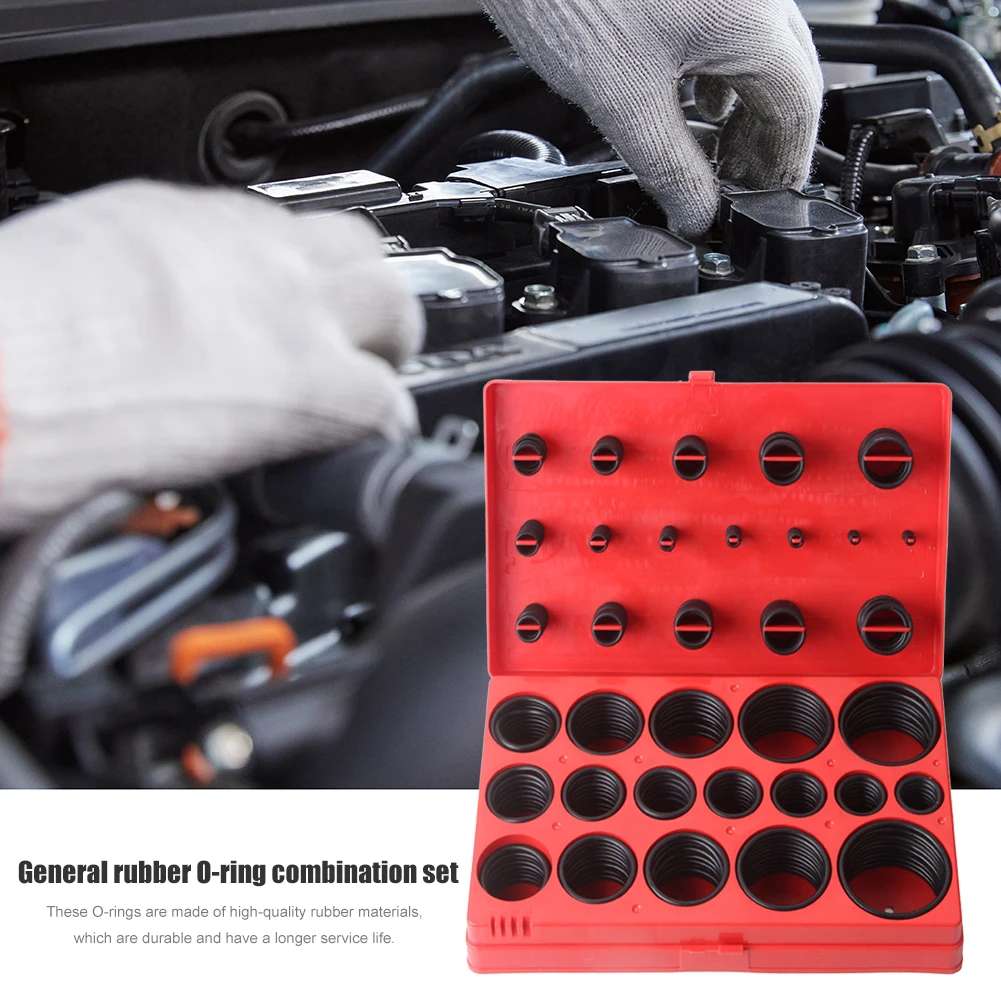 

419pcs Gasket Sealing Ring O Rings Rubber Kit Set Assortment Black O-Ring Seals Set Washer Assortment Set R01-R32