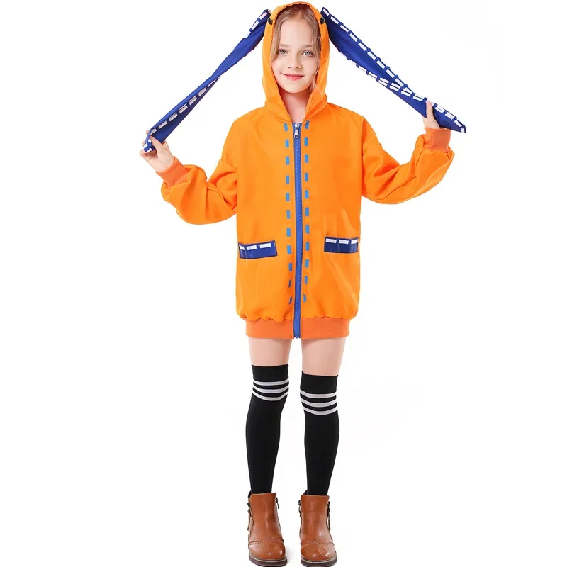 Детская куртка Yomozuki Runa с капюшоном в виде желтого кролика для девочек пальто