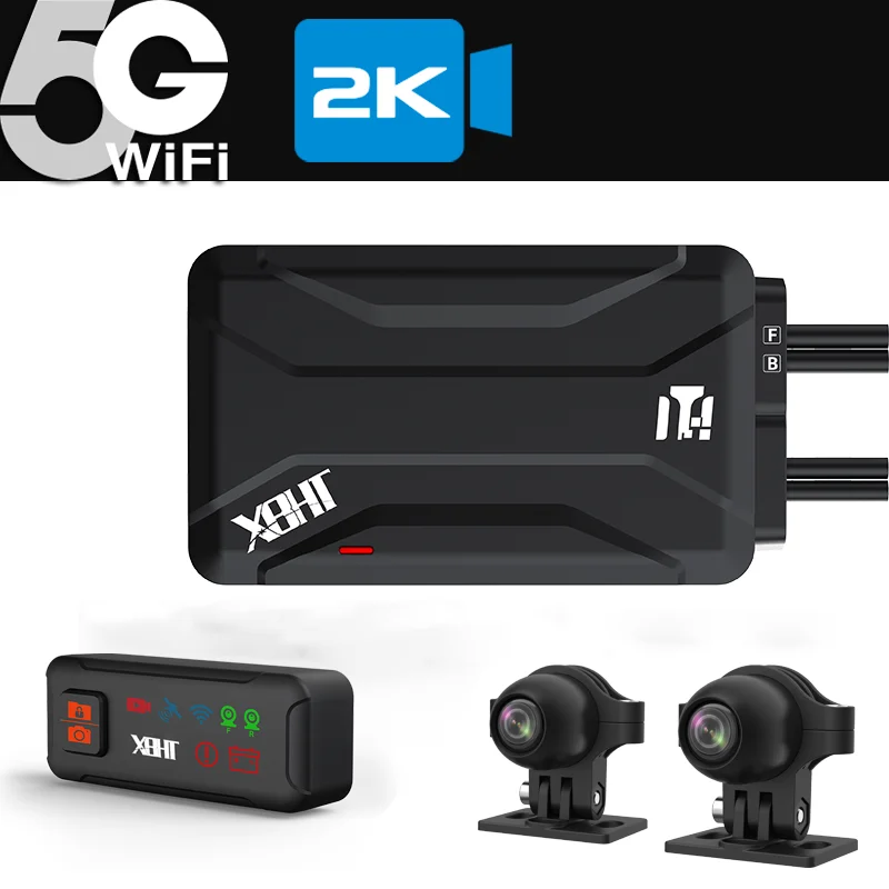 

Регистратор для вождения мотоцикла, безэкранный регистратор для мотоцикла, 5G Wi-Fi, мониторинг давления в шинах, 2K HD, водонепроницаемый