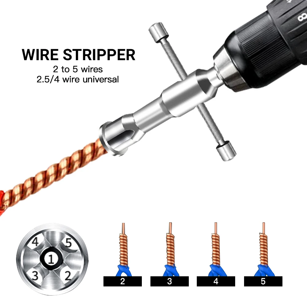 

Automatic Wire Stripper Electrician Stripping Artifact Twisted Wire Tool Cable Peeling Twisting Connector Connector Hand Tools