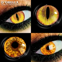DORELLA Colored Contact Lenses for Eyes Cosmetic Cosplay Contact Lenses Crazy Lenses Halloween Eyes Lens Pair Contact Lenses