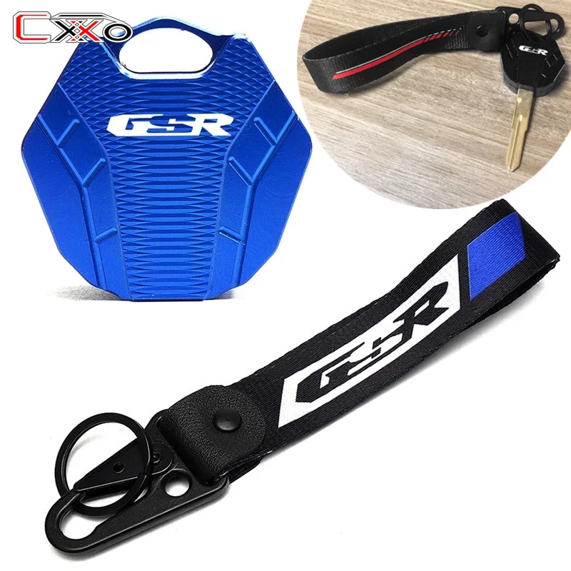 

Motorcycle Keychain Case Shell Embroidery Keychain Key Ring For SUZUKI GSR600 GSR750 GSR400 gsr 750 400 GSR 600 All Year