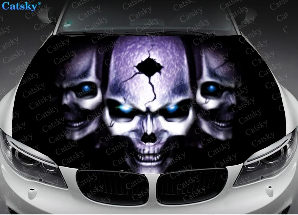 

skull horror car hood decal vinyl sticker graphic wrap decal graphic hood decal for most vehicles custom graphics