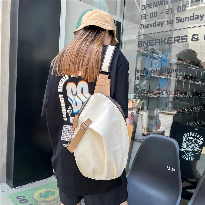 Chest Bag Crossbody Backpack Men Wome Waterproof Oxford Cloth Shoulder Bag Harajuku Teenage Casual Messenger Small Bag Unisex