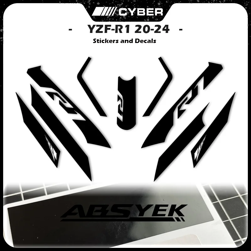 

Наклейка на обтекатель, наклейка с полыми линиями, дизайн спереди, полная наклейка на автомобиль, все логотипы для YAMAHA YZFR1 YZF-1000 R1 2020-2023