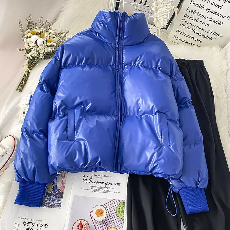 New2022 Jacket Women Parkas Thicken Warm Coat Mens Stand Collar Jackets Solid Color Parka Coat Women Fashion New Streetwear