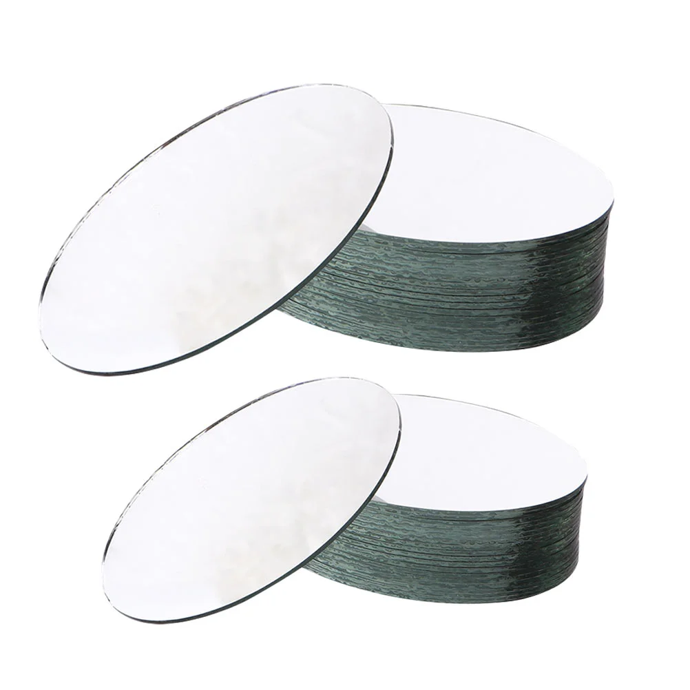 

Heart Shaped Lenses Craft Glass Mirror Tiles DIY Small Accessories Make