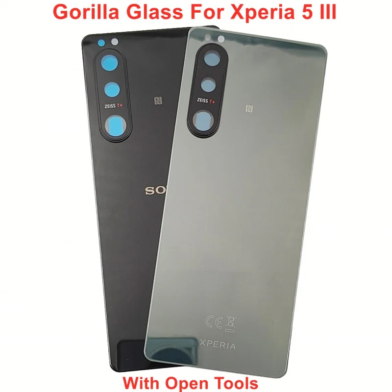 

Заднее стекло для Sony Xperia 5 III Крышка батарейного отсека задняя крышка Корпус Задняя панель Корпус объектив камеры