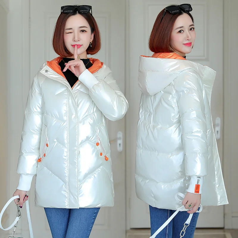 2022 New Down Hooded Jackets Female Winter Coat Women's Long Parkas Warm Winter Jacket Women Coat Female Cotton Padded Jacket