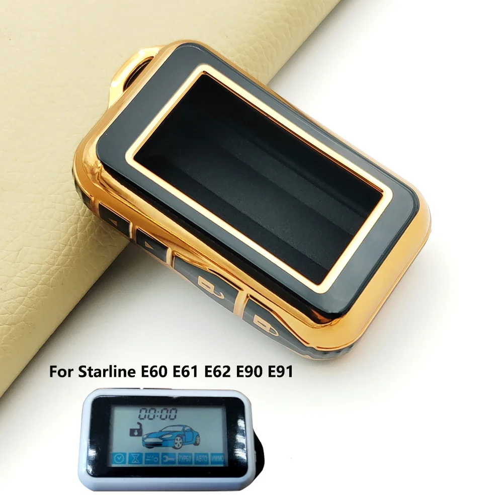 

Модный чехол для автомобильной сигнализации E90 E91 из ТПУ, чехол для Starline, двухсторонняя Автомобильная сигнализация E63 E90 E91 E61 E95 E66, пульт дистанционного управления с ЖК-дисплеем