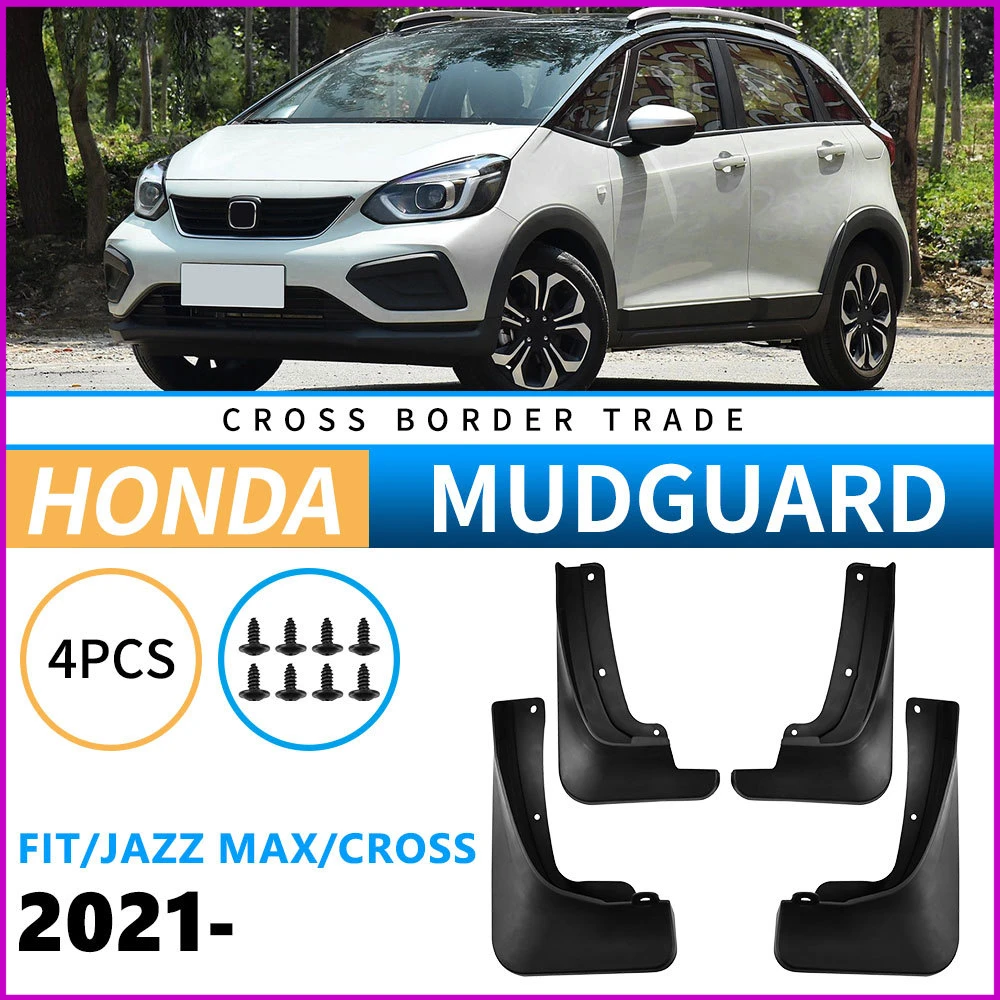 Брызговики, подходят для Honda Fit Jazz MAX Cross 2021, брызговики для шин, брызговики, аксессуары для защиты колес, 4x шины