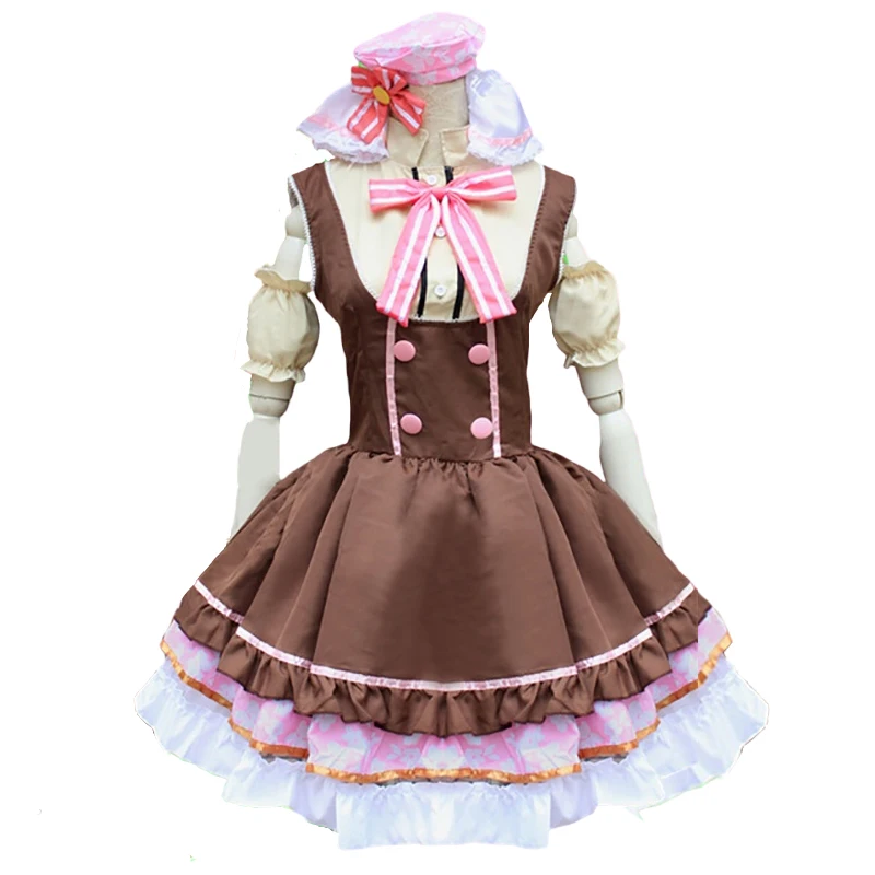 LOVELIVE! Косплей Костюм Аниме Love Live Нико Язава Костюмы Официантки Японские Девушки Конфетная Униформа Наряд Подарок на Рождество.