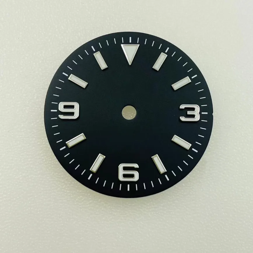 

Watch Accessories Watch Dial 28.5mm /31mm Black Mechanical Dial Blue Luminous Fit for NH34/NH35/NH36 Movement