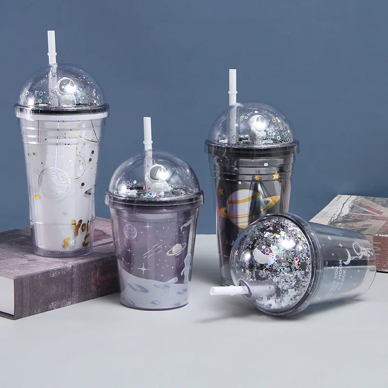 Двухслойная пластиковая чашка со звездами для охлаждения креативная кружка с