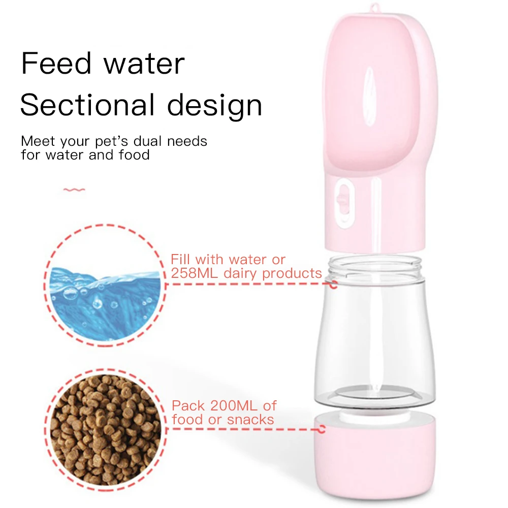 

Портативная бутылка для воды для собак, многофункциональная поилка для собак, миска для питья, дозатор воды для щенков, кошек