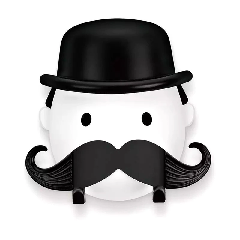 

Moustache Shape Plastic Shaver Holder Bathroom Washroom Wall Sucker Storage Rack