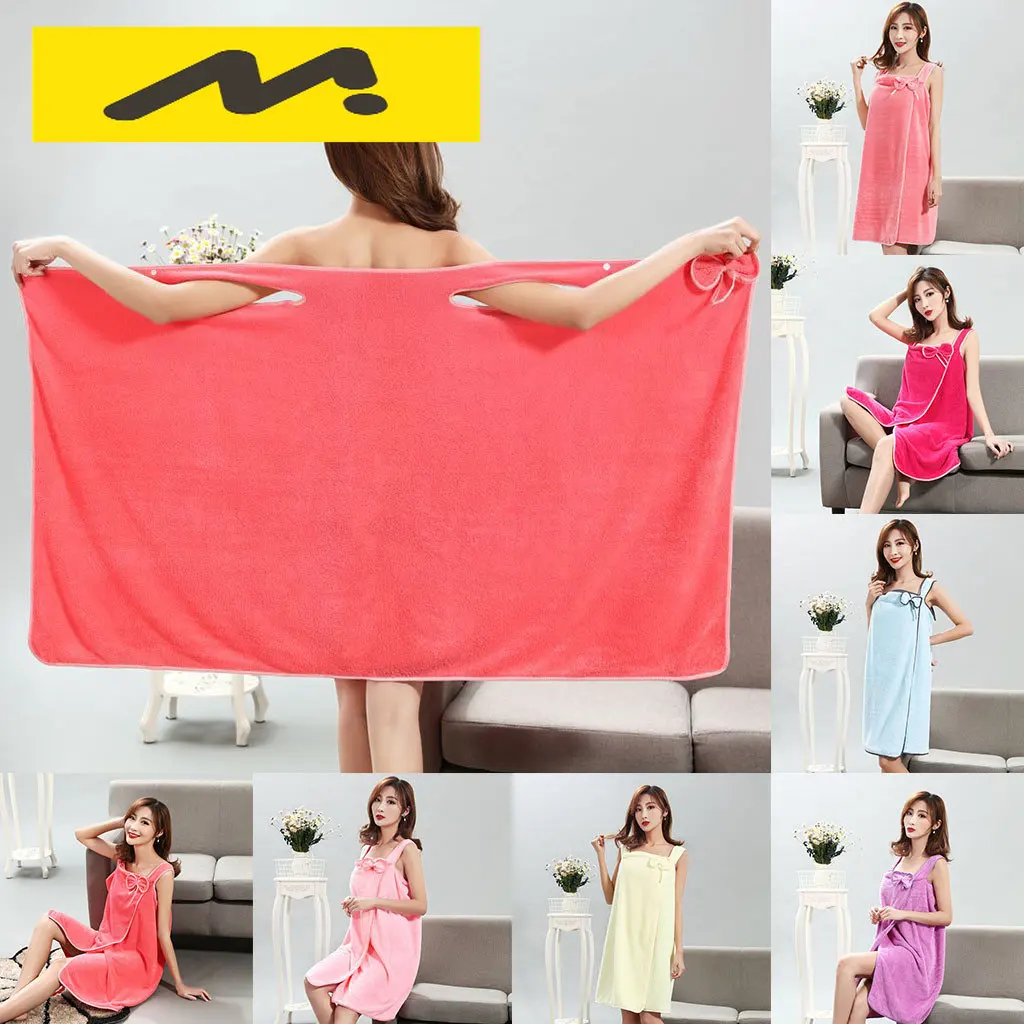 Bath Towels Fashion Lady Girls Wearable Fast Drying Magic Bath Towel Beach Skirt Bathrobe Sleepwear Bridesmaid Robes Cute