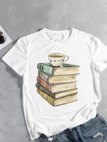 t shirts short sleeve coffee books lovely cute clothes ladies women print fashion casual summer t clothing female graphic tee