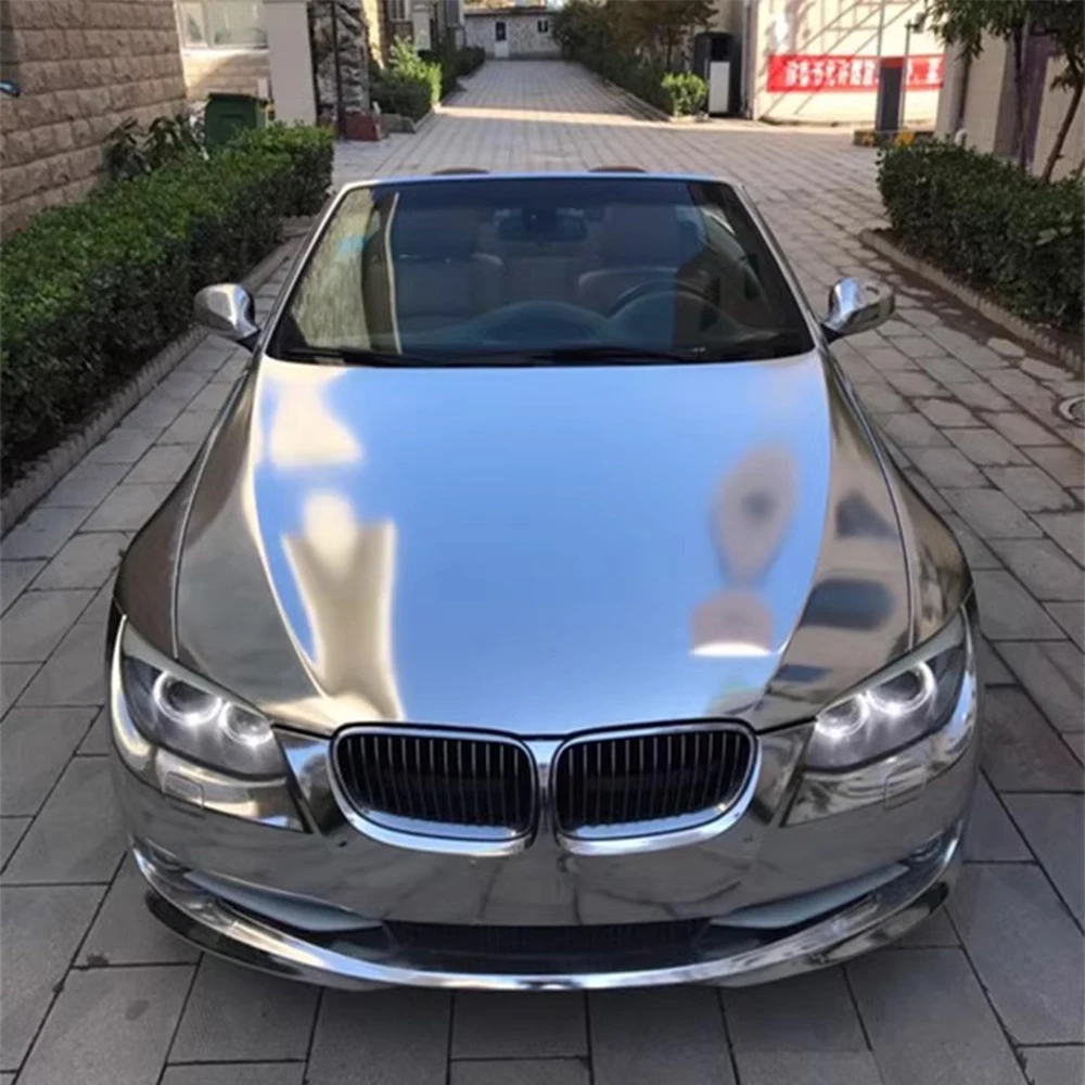 Серебряная виниловая пленка с гальваническим покрытием наклейка без пузырьков