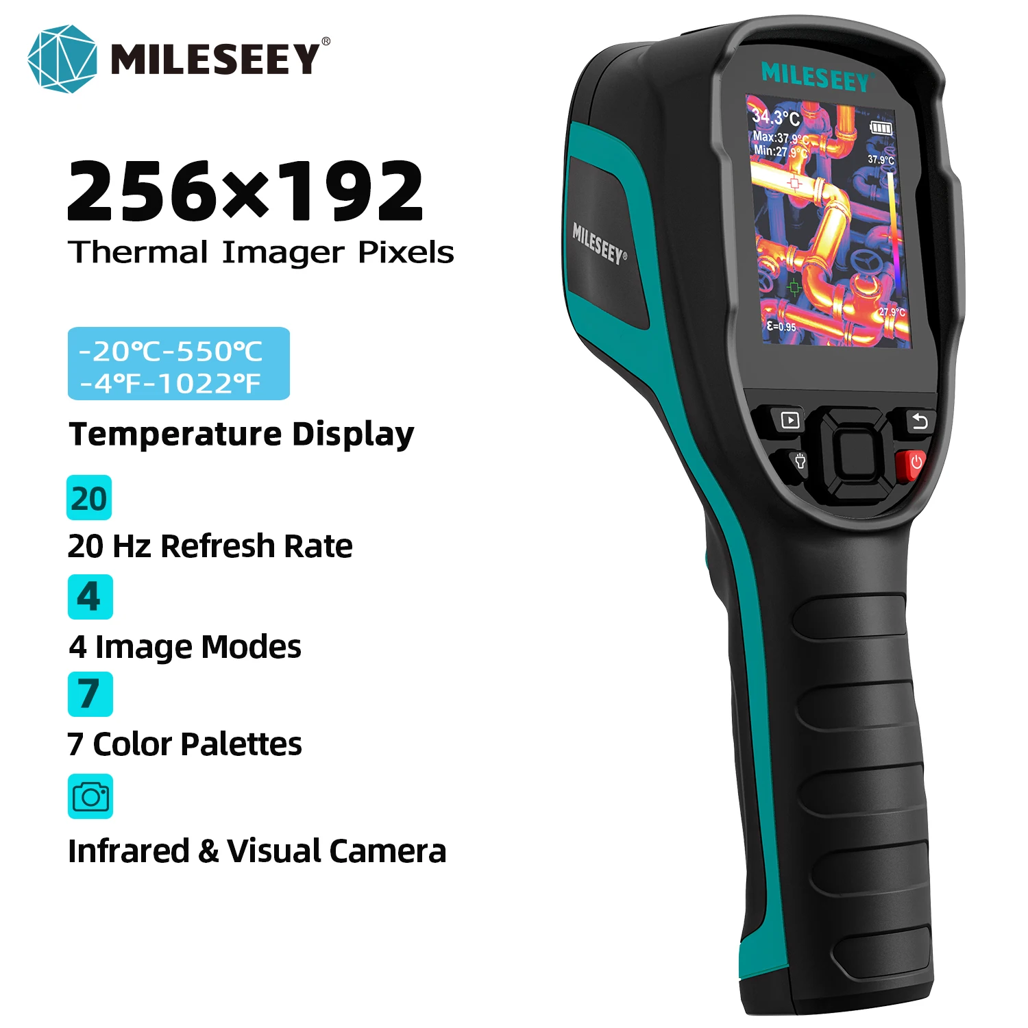 

MILESEEY TR256E /B Thermal Imager 256X192 Thermal Imaging Camera Infrared Temperature Meter For Repair, PCB, Pipeline Detection
