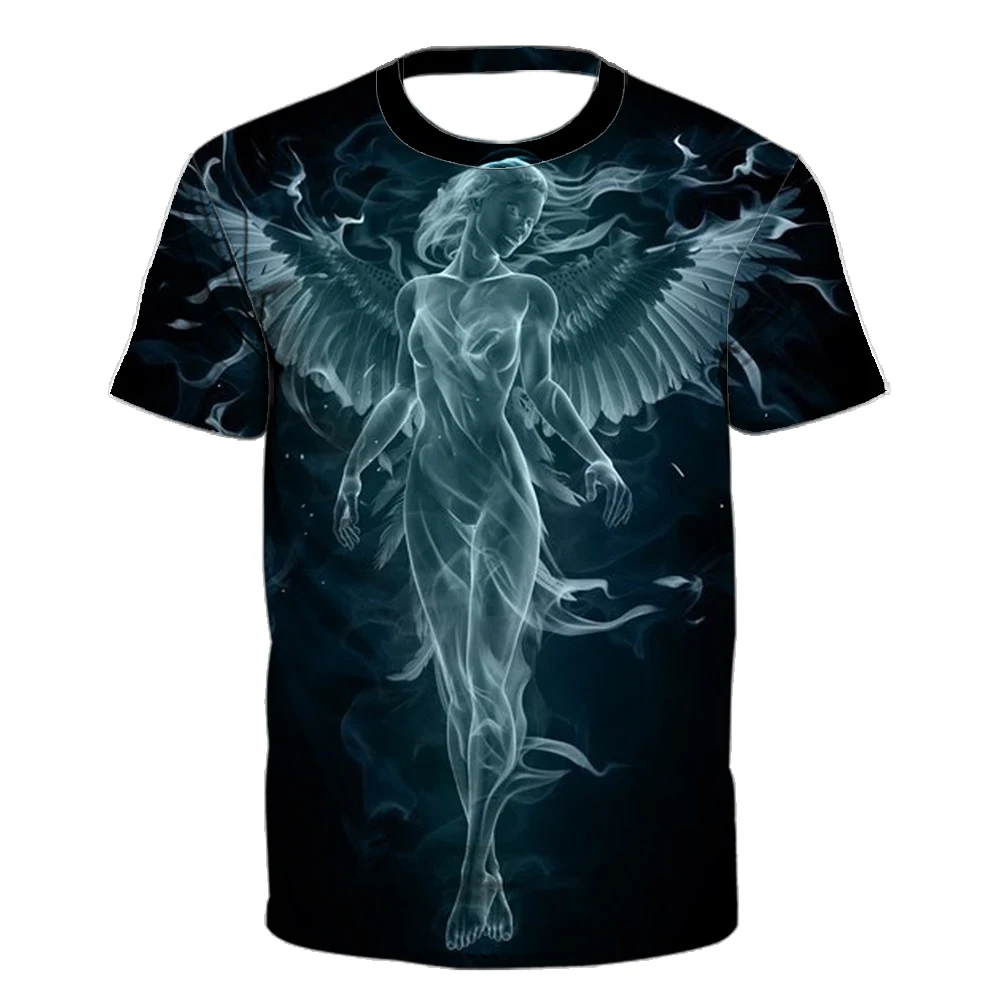 

Мужская летняя футболка с волчьим ужасом, Европейская мода, новинка 2023