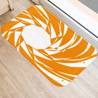 orange striped pattern fashion printed floor mats for kitchen and home rug for bedroom aesthetic furniture accessories floor mat