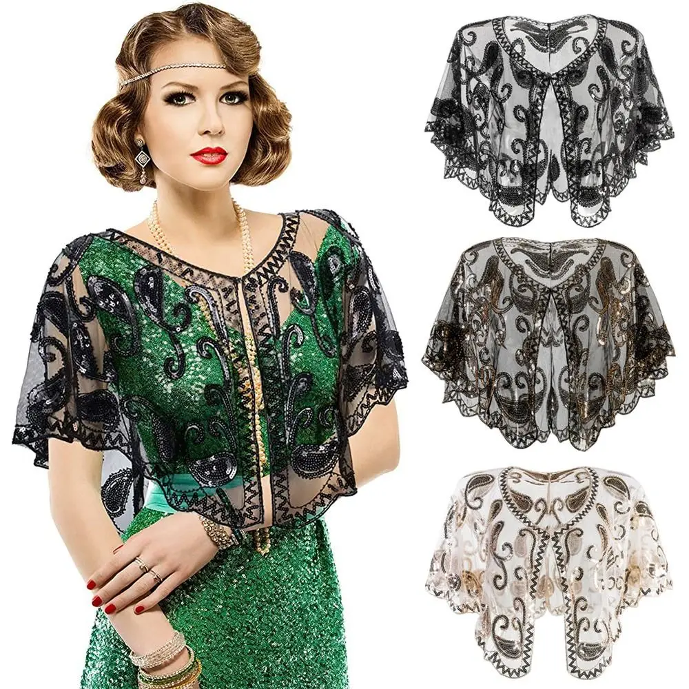 

Аксессуары искусственная накидка с кисточками, Тюлевая шаль, накидка для вечернего выпускного вечера, свадебная шаль, Женская шаль с блестками, шаль