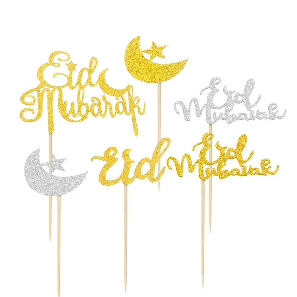 

Baking Wedding Decoration Party Supplies Muslim Baking Birthday Decor Cupcake Toppers Eid Cake Decor Cake Top Flag