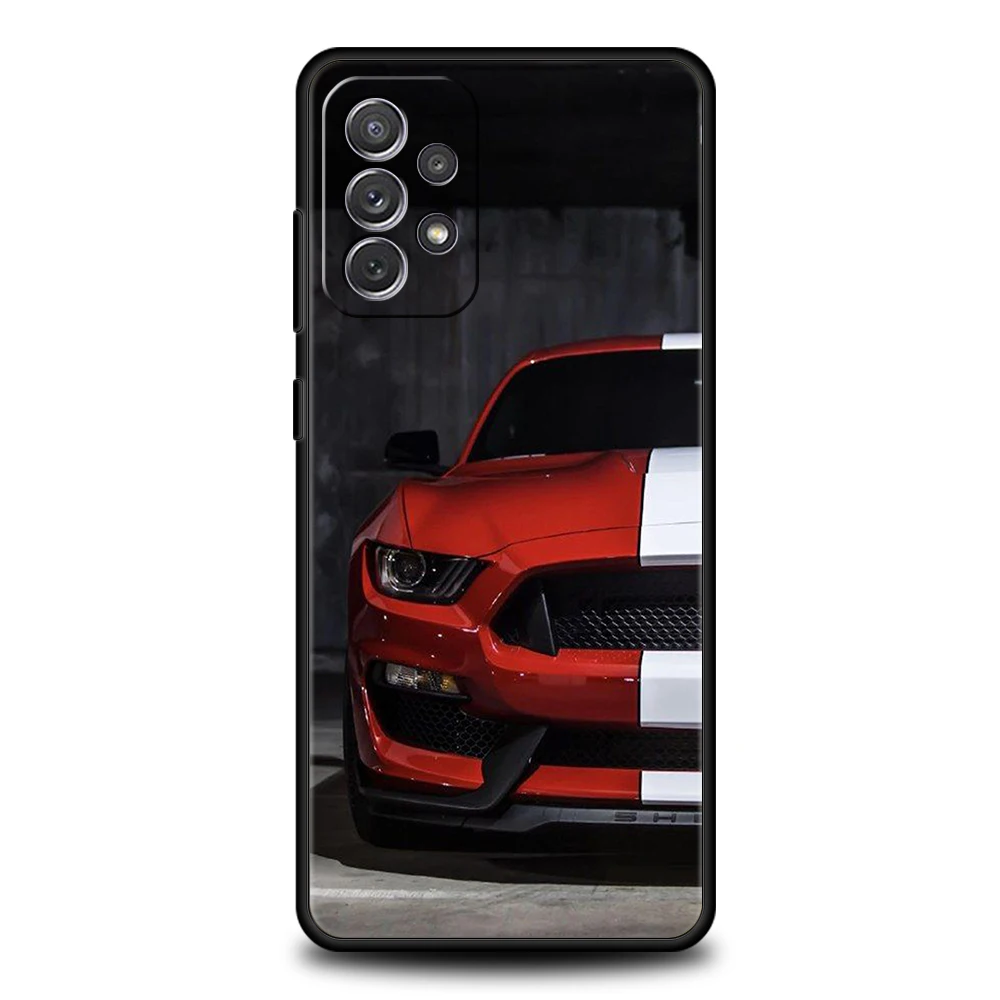 Blue White Black CAR Silicone Case For Samsung Galaxy A32 A52 A13 A22 A72 A51 A71 A41 A11 A31 A21S 5G Luxury Phone Cover Shell