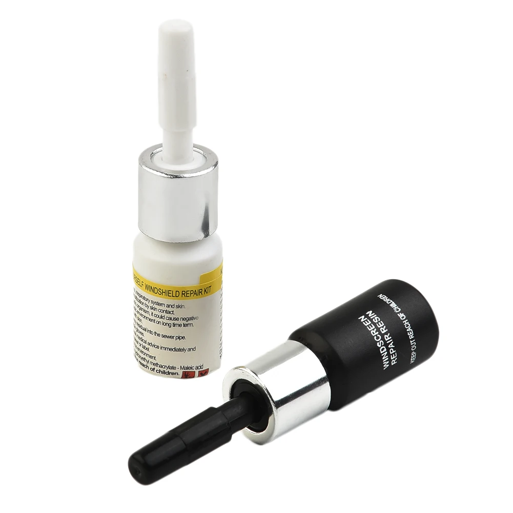

New Parts Reapir Fluid Vehicle Car Convenient Long Crack Set3ml/bottle Windshield Glass Black &White Accessories