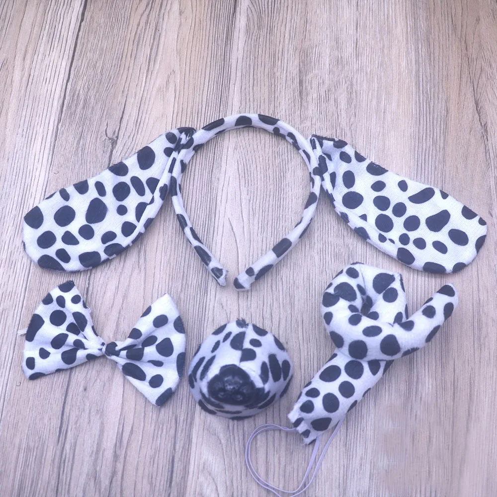 Плюшевая повязка на голову для косплея взрослых и детей с ушками животных собак