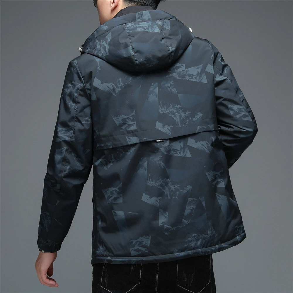 COODRONY Brand 90% White Duck Down Jackets Winter New Arrival Men Clothing Thick Warm Hooded Coat Fashion Big Pocket Parka Z8154