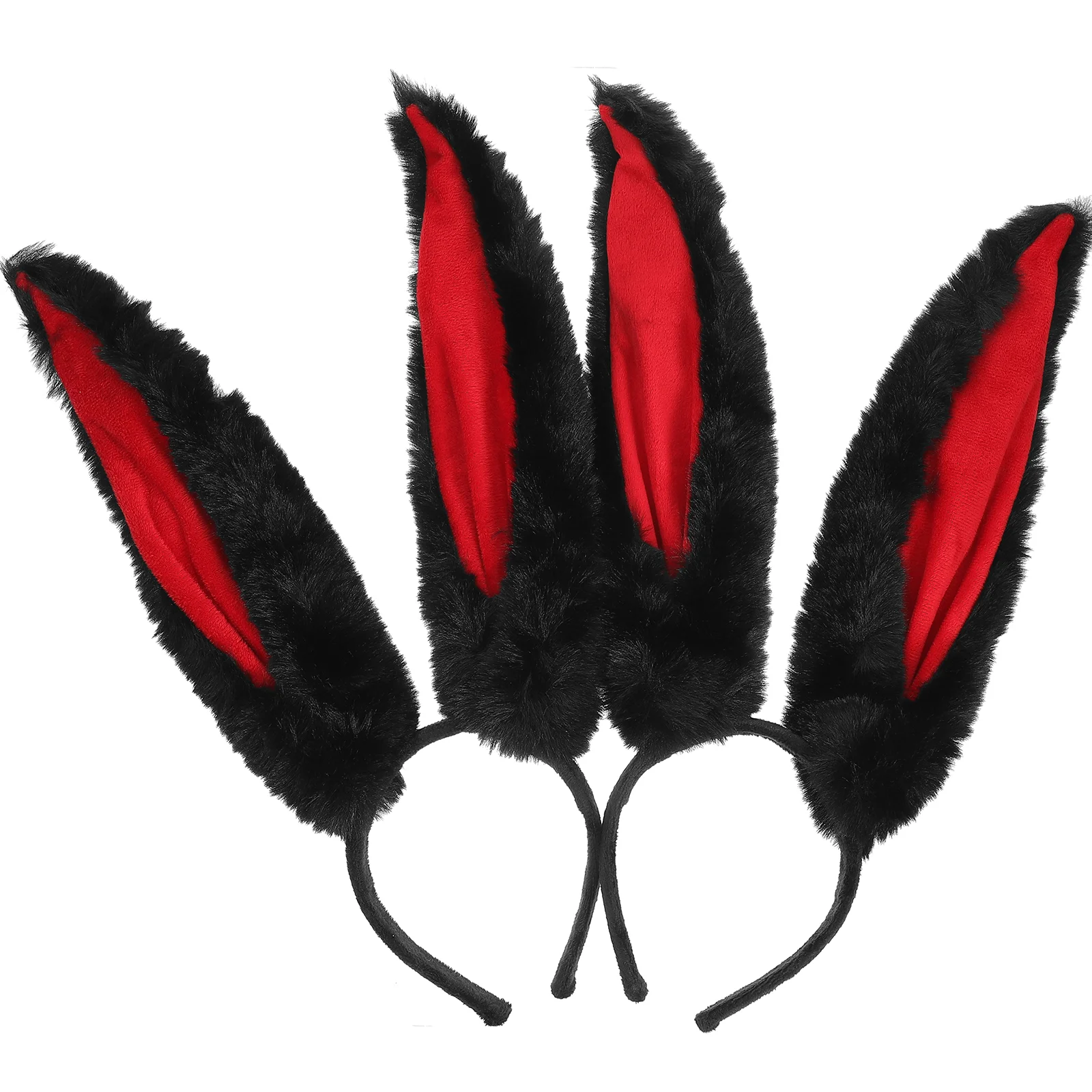 

2Pcs Bunny Ears Headband Plush Rabbit Ear Headwear Cosplay Party Hair Accessory for Women
