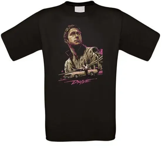Ведущий фильм Райан Гослинг драйвер ночной звонок знаковая футболка Черная все