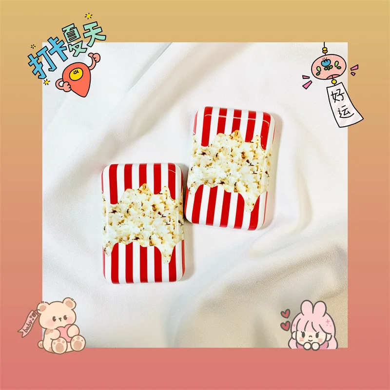

Popcorn Cream for Apple MagSafe External Battery Shockproof Bumper Wireless Magnetic Protective Sleeve Cover Silicone Case